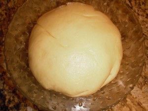 Dough after second rise